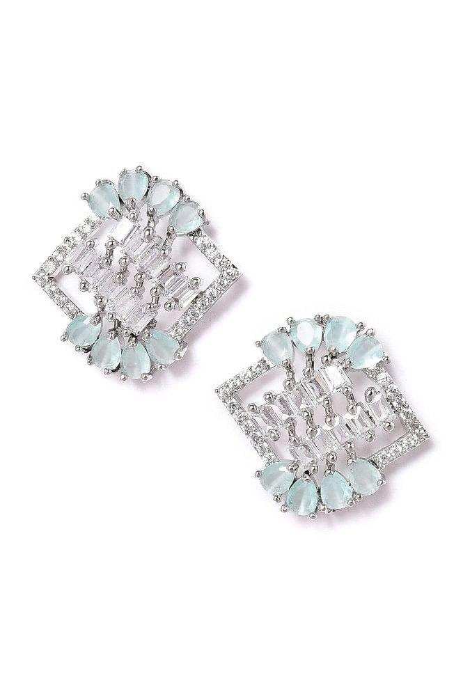 Paparazzi Frontier Runner White Stone Earrings | CarasShop